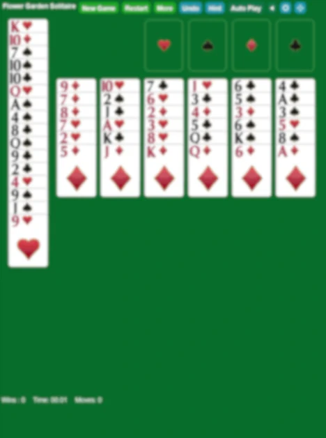 Start Flower Garden Solitaire Game