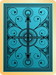 Blue with Yellow Frame Card Back